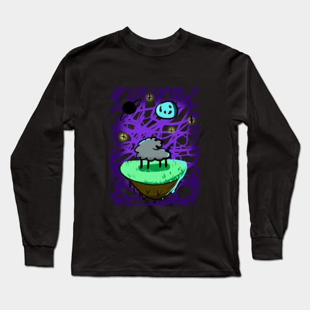 a sheep in space Long Sleeve T-Shirt by Ell Ka